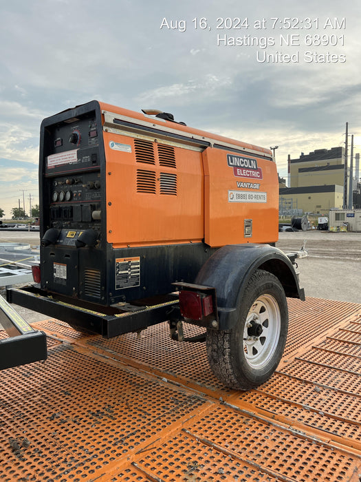 2021 Lincoln Electric Vantage 322 Vantage 322 Ready Pak 3 w/ Decals, ORANGE (includes trailer, cable rack, fender light kit) NO Telematics