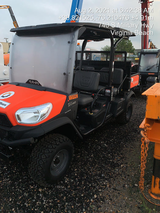 2021 Kubota RTV-X1140W-H Plastic Canopy, Windshield Acrylic Clear, LED Strobe Light, Wire Harness Kit, Back up Alarm