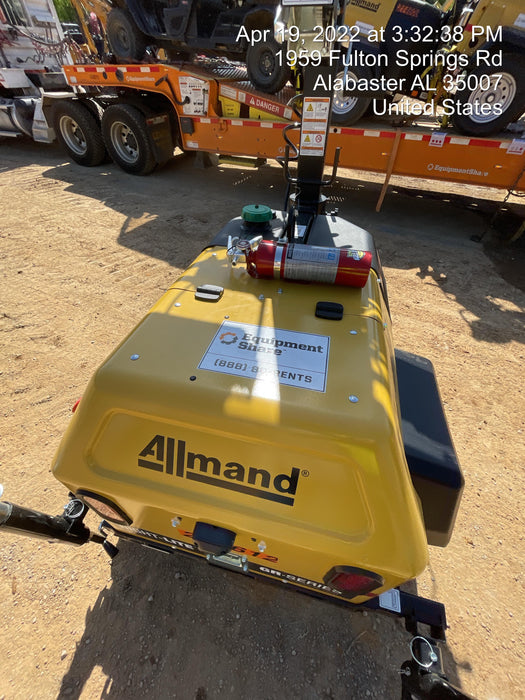 2022 Allmand NLV3GR (4) LED Light Fixture 350W, 23' Vertical Mast, 3kW Prime, Towable, Deep Sea L401, Leveling Jacks, Yanmar T4F 5.8hp