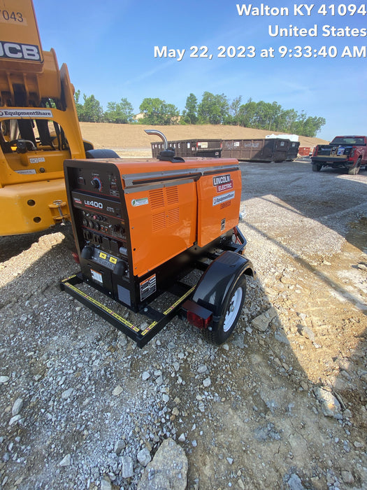 2023 Lincoln Electric LE400 Kubota V1505, Trlr, Cable Rack, Light Kit, ES Decals, T3