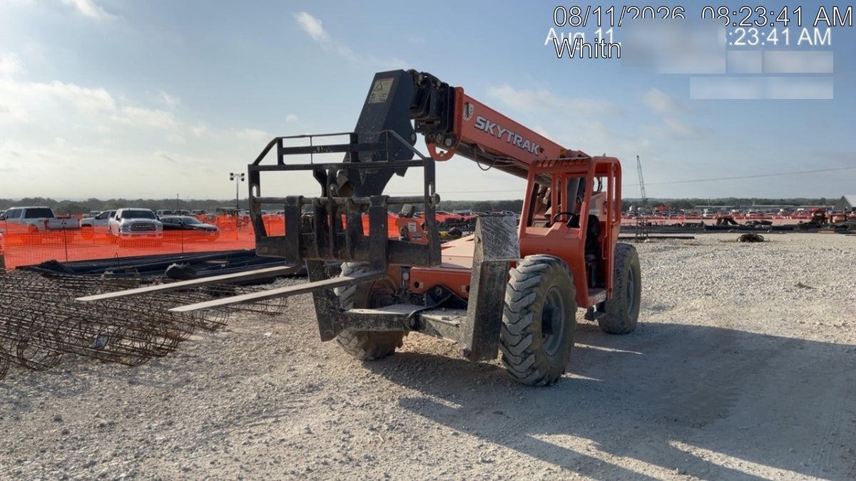 2018 Skytrak 10054 Skytrak 10054 10K Telehandler w/Open ROPS Solid Tires, LED Work Lights, Rotating Beacon, 60" Carriage/60" Forks