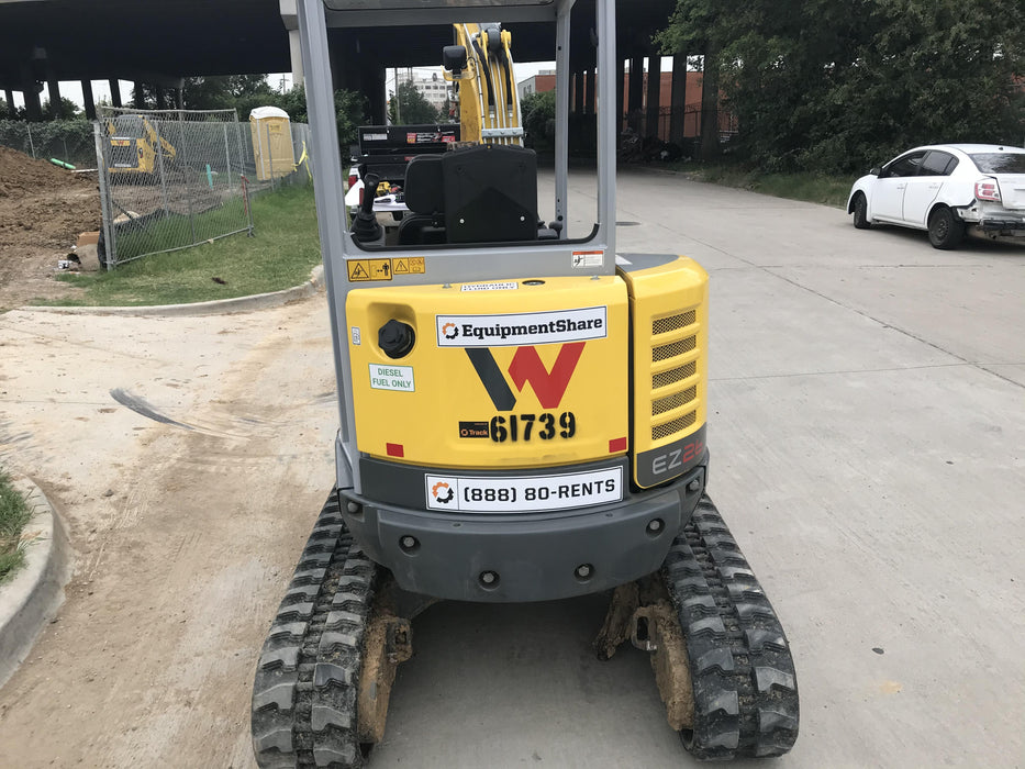 2019 Wacker Neuson EZ26 MX, Trk, Long, Canopy w/Manual Coupler, 3-40mm Pin Kits, 12"/18"/24" Pin on Buckets