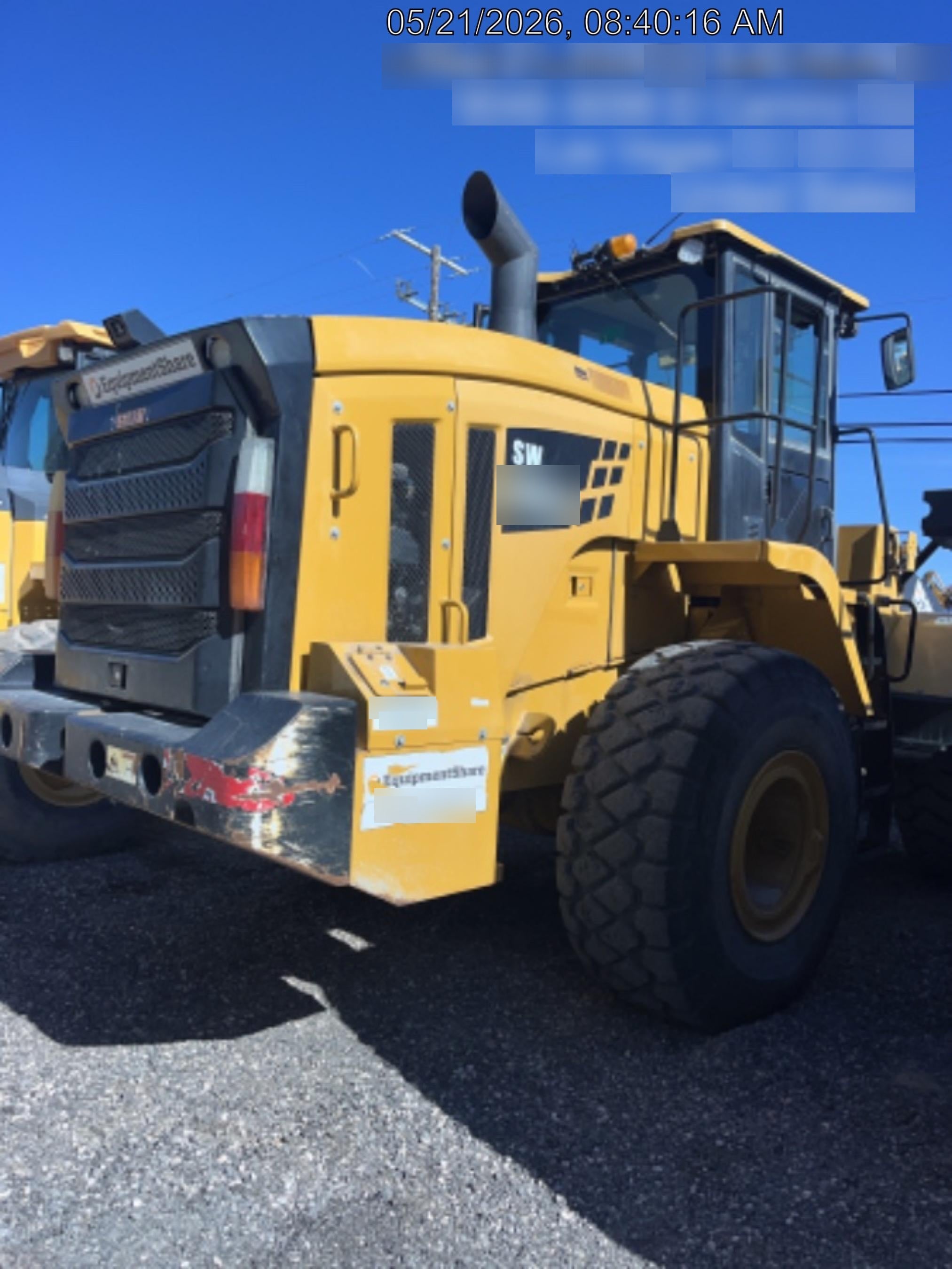 2019 Sany SW405K Standard, JRB Hydraulic QC, 4yrd Bucket, Standard Carriage, 72" Tines - SW405-00A