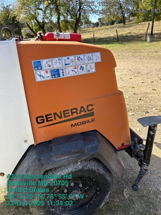 2023 Generac MLT2 Diesel, Flex Switch 120V Input, Powerzone Controller, (4) 320W LED Lights, 4kW Generator, 39.9 Gal Fuel Tank, 2" Ball, T3