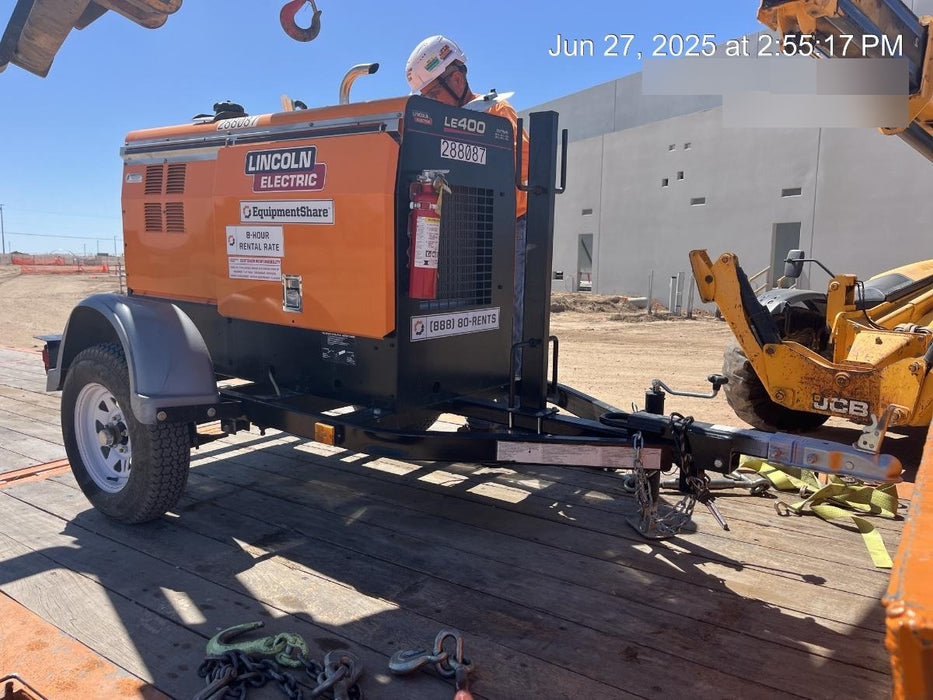 2023 Lincoln Electric LE400 Kubota V1505, Trlr, Cable Rack, Light Kit, ES Decals, T3