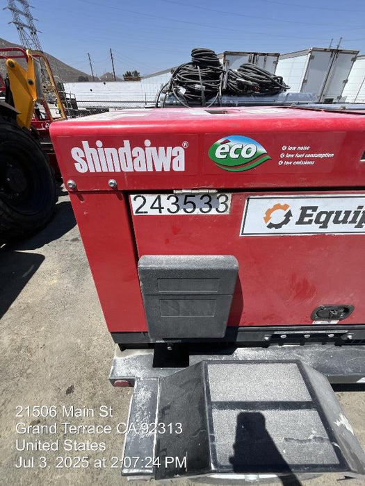 2022 Shindaiwa DGW400MDL Kubota D902 Engine, 23 HP, Dual Op Welder, Wire, Arc, Droop Stick, Tig, and CC Stick Functionality, Simulphase, 3 Phase and 1 Phase Gen Output, Single Axle NB Trlr, Slr Trckl Chrg 12V 12W, Fire Ext