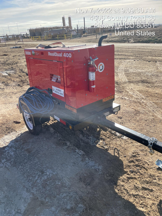 2022 Shindaiwa DGW400MDL Kubota D902 Engine, 23 HP, Dual Op Welder, Wire, Arc, Droop Stick, Tig, and CC Stick Functionality, Simulphase, 3 Phase and 1 Phase Gen Output, Single Axle NB Trlr, Slr Trckl Chrg 12V 12W, Fire Ext