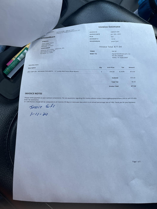 2022 MICHIGAN PNEUMATIC MP-133-ORANGE-NEP