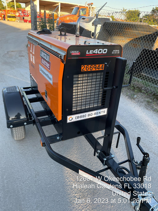 2022 Lincoln Electric LE400 Kubota V1505, Trlr, Cable Rack, Light Kit, ES Decals, T3