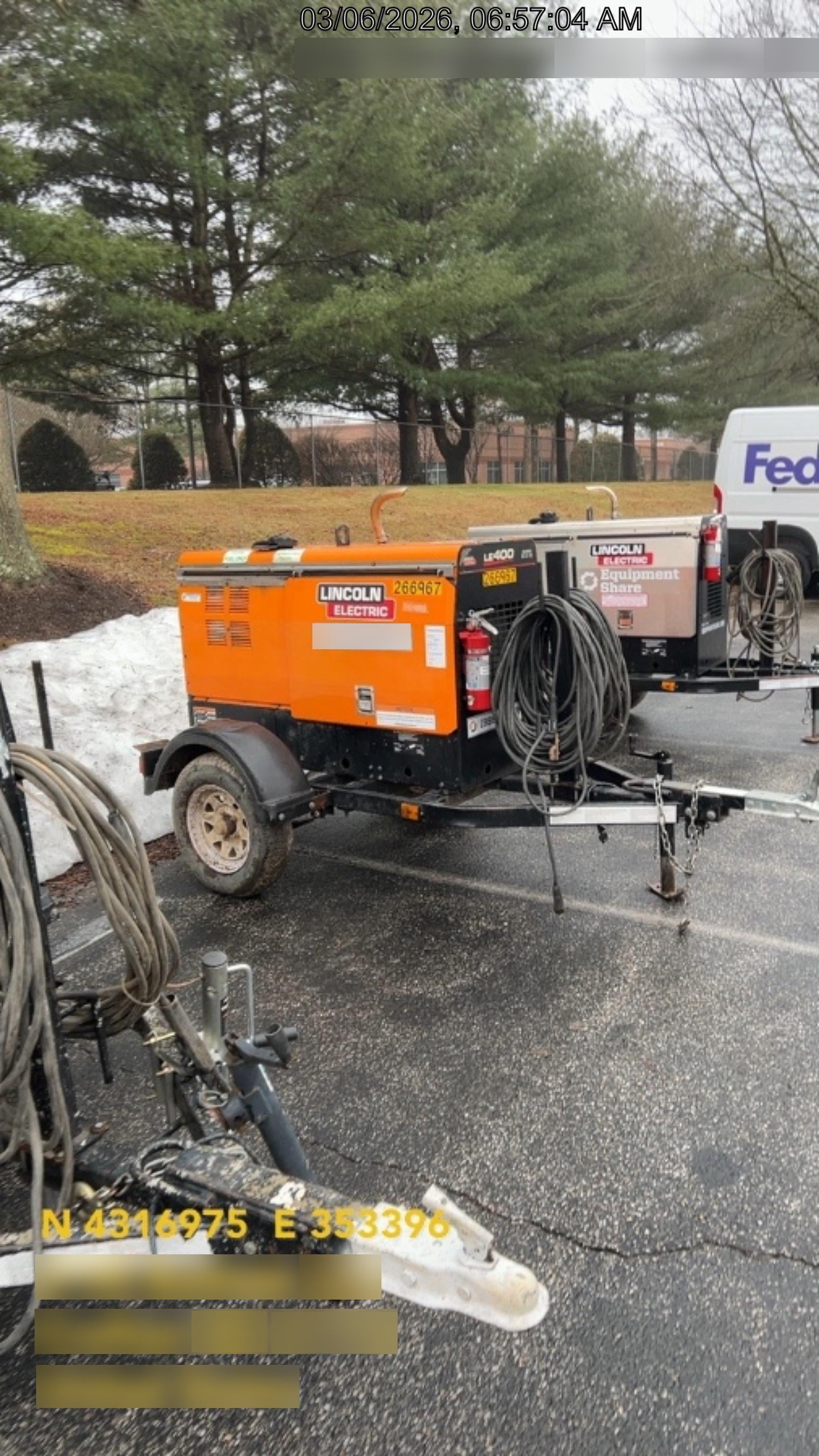 2022 Lincoln Electric LE400 Kubota V1505, Trlr, Cable Rack, Light Kit, ES Decals, T3