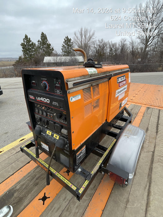 2022 Lincoln Electric LE400 Kubota V1505, Trlr, Cable Rack, Light Kit, ES Decals, T3