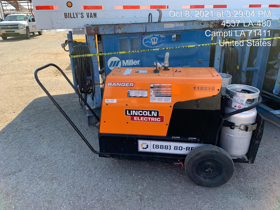 2020 Lincoln Electric Ranger 305 LPG Kohler Engine, One-Pak