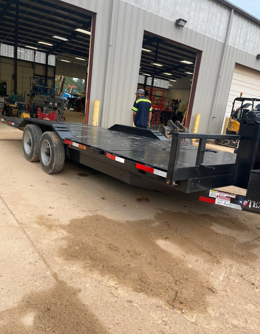 2024 TEXAS PRIDE TRAILERS 21' Lowboy Gravity Tilt Bed 14K Bumper Pull Trailer