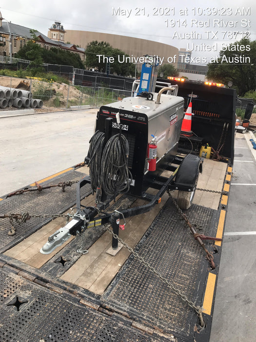 2019 Lincoln Electric Vantage 322 Welder Ready-Pak 3, Two wheel trailer, Fender and Light kit, Cable Rack