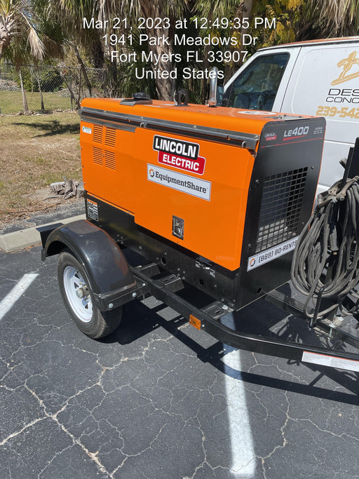 2022 Lincoln Electric LE400 Kubota V1505, Trlr, Cable Rack, Light Kit, ES Decals, T3