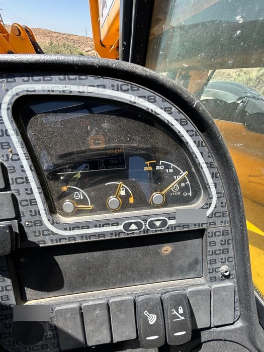 2019 JCB 510-56 74 HP w/Open ROPS, Beacon, Aux Hydraulics, Worklights, Solid Tires w/60" Carriage/Forks