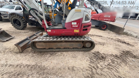 2019 Takeuchi TB260 Canopy, Standard Blade, Auxiliary hydraulics w/Manual QC, Hydraulic thumb, 12" ,18", 24" Bucket