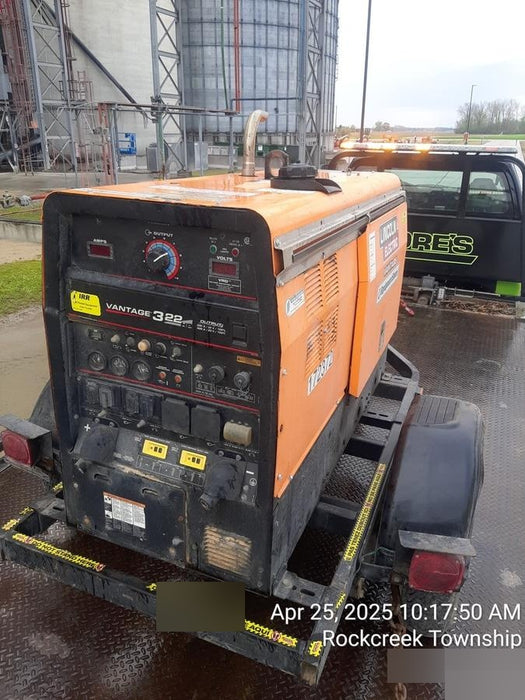 2021 Lincoln Electric Vantage 322 Vantage 322 Ready Pak 3 w/ Decals, ORANGE (includes trailer, cable rack, fender light kit) NO Telematics