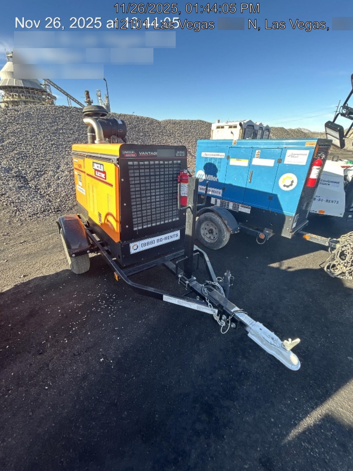 2021 Lincoln Electric Vantage 549X Ready Pak 3, ORANGE (includes trailer, cable rack, fender light kit)