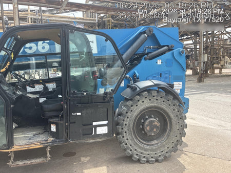 2019 Genie GTH-1056 Cab/Heat/AC, Solid RT Tires, LED Work Lights, Beacon 60" QA Carriage, 60" Forks