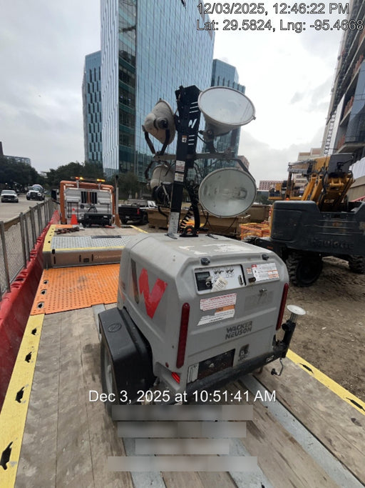 2019 Wacker Neuson LTV6L-MH Wacker Neuson LTV6L Mobile Light Tower w/Fuel Level Sensor Installed