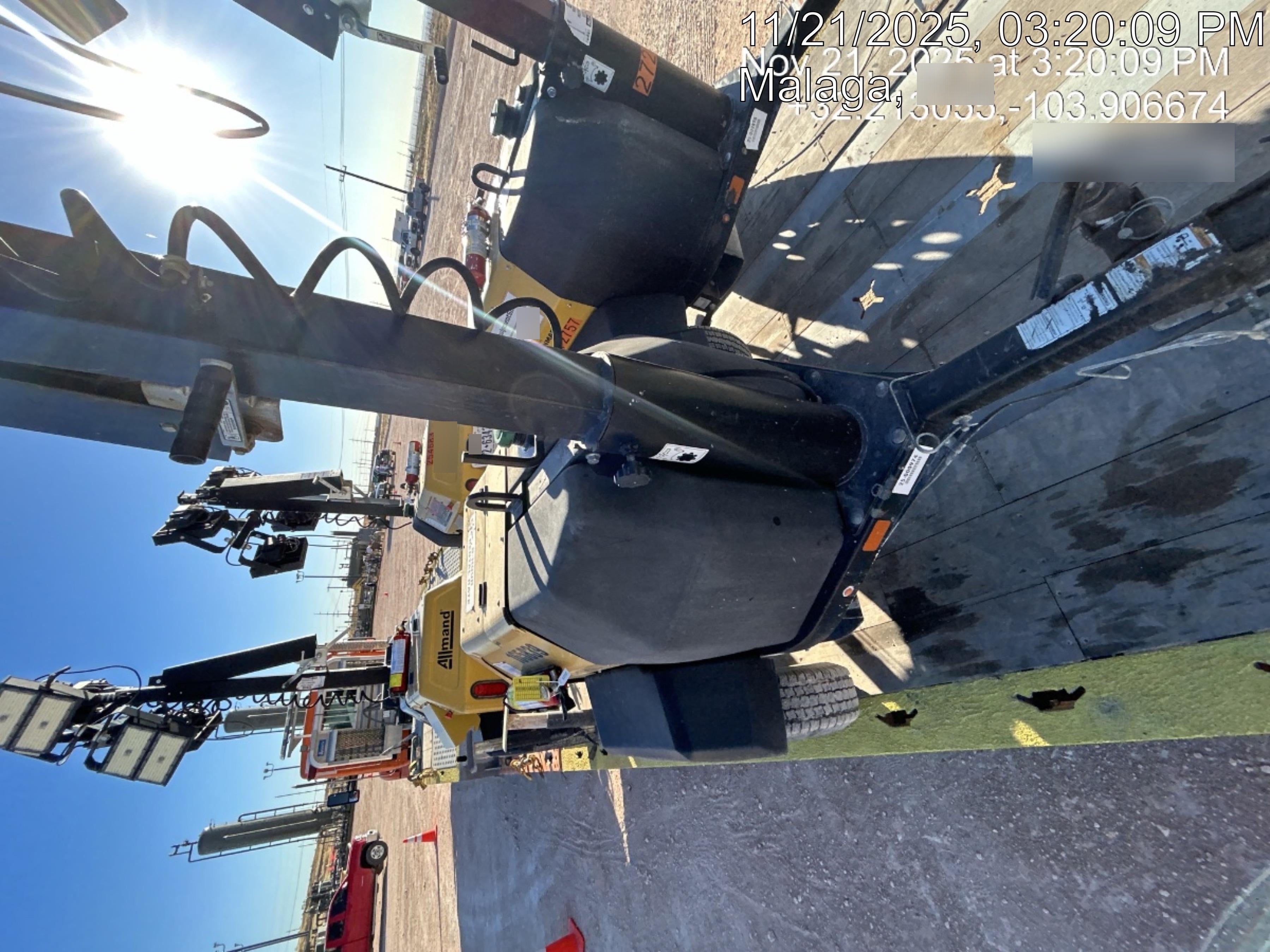 2021 Allmand NLV3GR (4) LED Light Fixture 350W, 23' Vertical Mast, 3kW Prime, Towable, Deep Sea L401, Leveling Jacks, Yanmar T4F 5.8hp