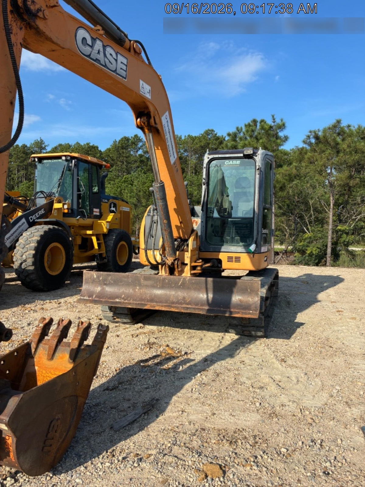 2015 Case CX80C CLOSED CAB, A/C, RUBBER TRACKS PADS, 7'-2" ARM