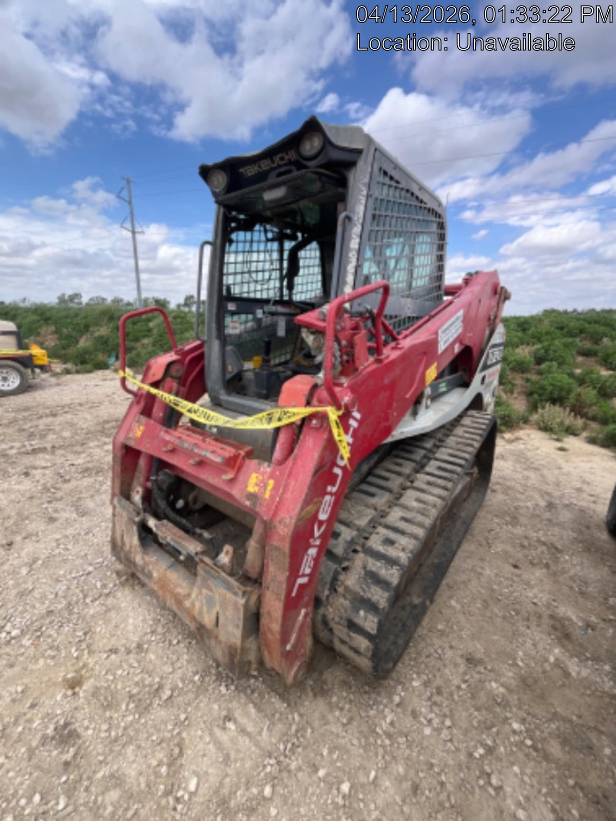 2019 Takeuchi TL12V2C Cab/Heat/Air w/Auxiliary Hydraulics, 2 Speed, Hydraulic QC 80" Tooth Bucket, 48" Pallet Forks
