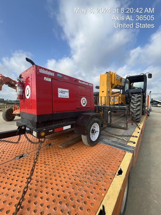 2022 Shindaiwa DGW400MDL Kubota D902 Engine, 23 HP, Dual Op Welder, Wire, Arc, Droop Stick, Tig, and CC Stick Functionality, Simulphase, 3 Phase and 1 Phase Gen Output, Single Axle NB Trlr, Slr Trckl Chrg 12V 12W, Fire Ext