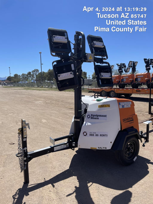 2024 Generac MLT2 Diesel, Flex Switch 120V Input, Powerzone Controller, 
(4) 320W LED Lights, 4kW Generator, 39.9 Gal Fuel Tank, 2" Ball, T3