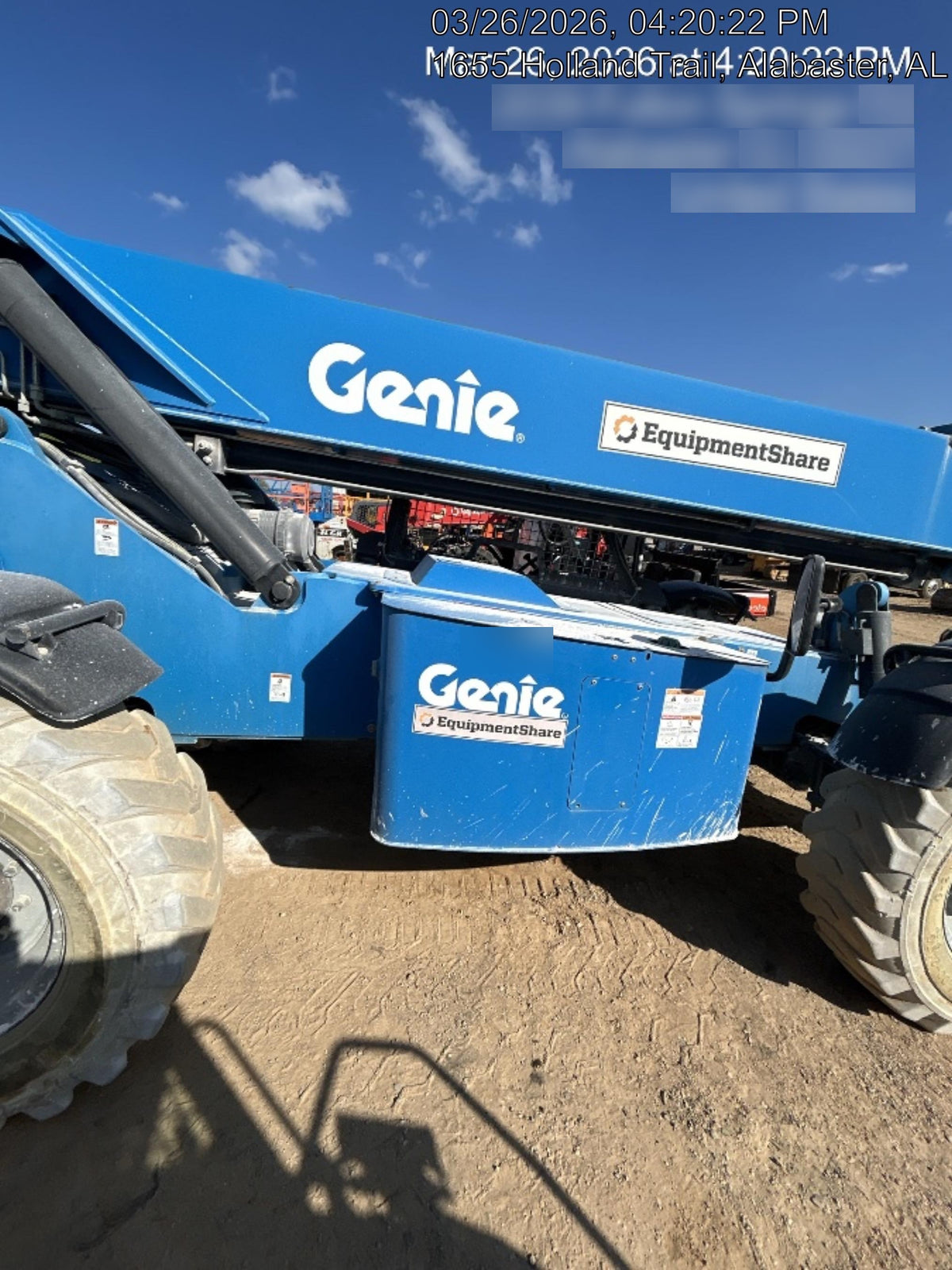 2018 Genie GTH-1056 Genie GTH-1056 w/ROPS, Work Lights, Solid Tires, RH Cab Mesh, Beacon, 60" Carriage and Forks