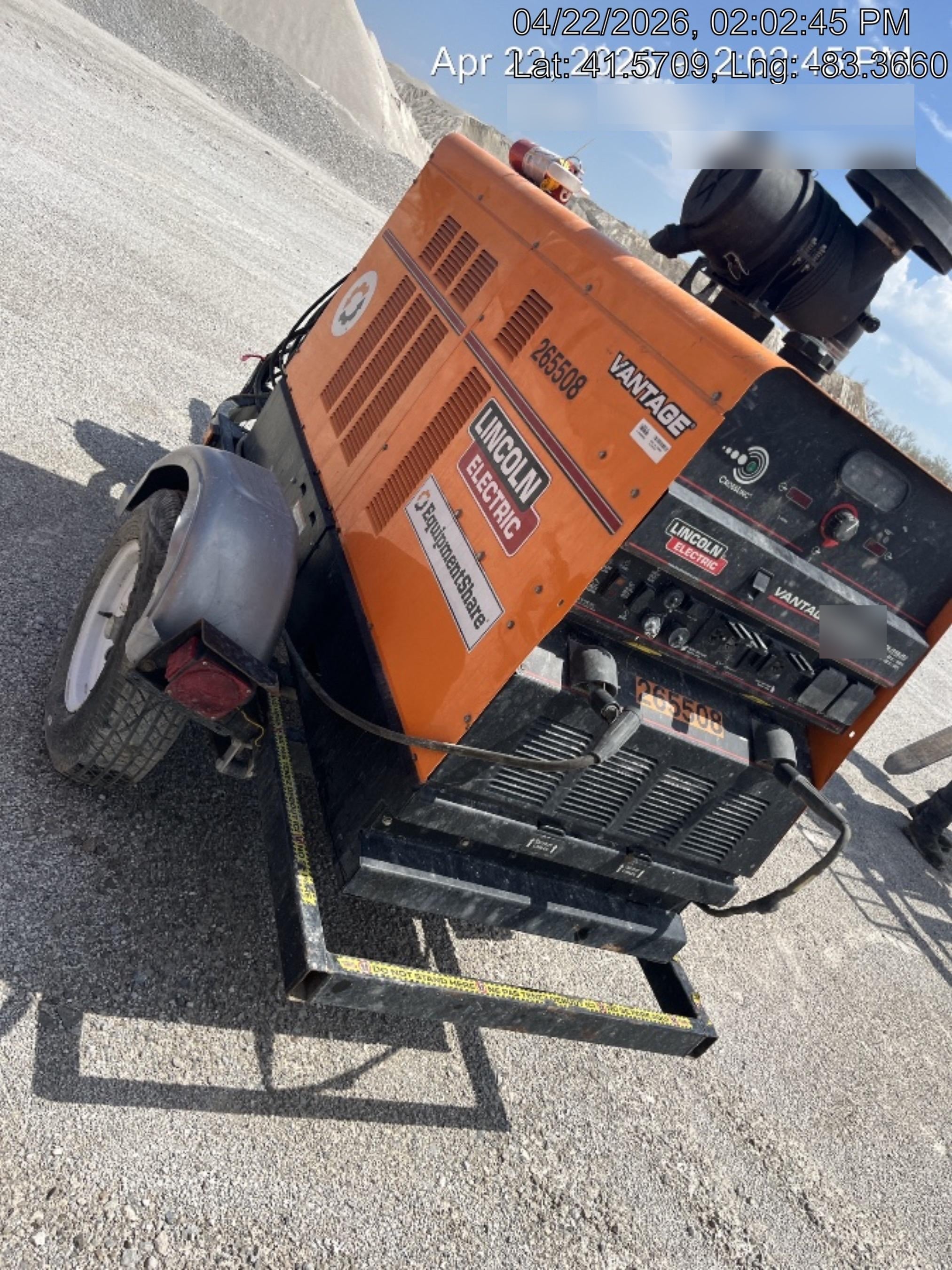 2022 Lincoln Electric Vantage 549X Crosslink Technology, Trailer Mounted, ES Decals, T3