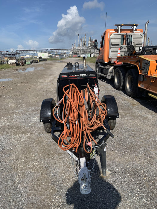 2019 Lincoln Electric Vantage 322 Welder Ready-Pak 3, Two wheel trailer, Fender and Light kit, Cable Rack