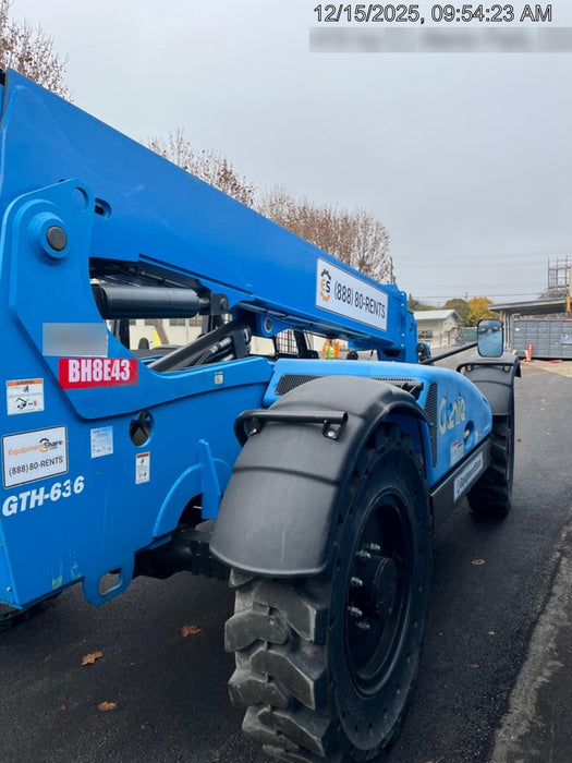 2019 Genie GTH-636 Canopy, Solid RT Tires, LED Work Lights, Beacon 60" QA Carriage, 48" Forks