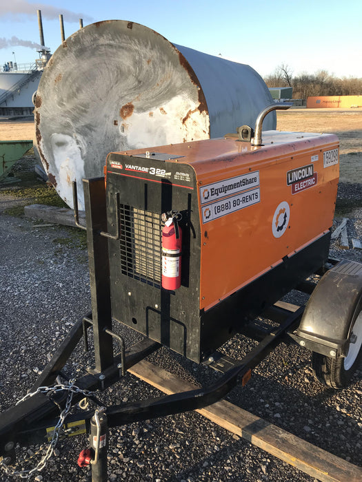 2021 Lincoln Electric Vantage 322 Vantage 322 Ready Pak 3 w/ Decals, ORANGE (includes trailer, cable rack, fender light kit) NO Telematics