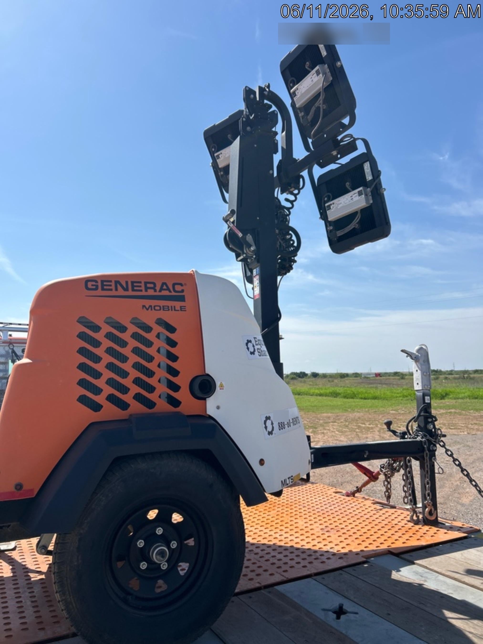 2024 Generac MLT2 Diesel, Flex Switch 120V Input, Powerzone Controller, 
(4) 320W LED Lights, 4kW Generator, 39.9 Gal Fuel Tank, 2" Ball, T3