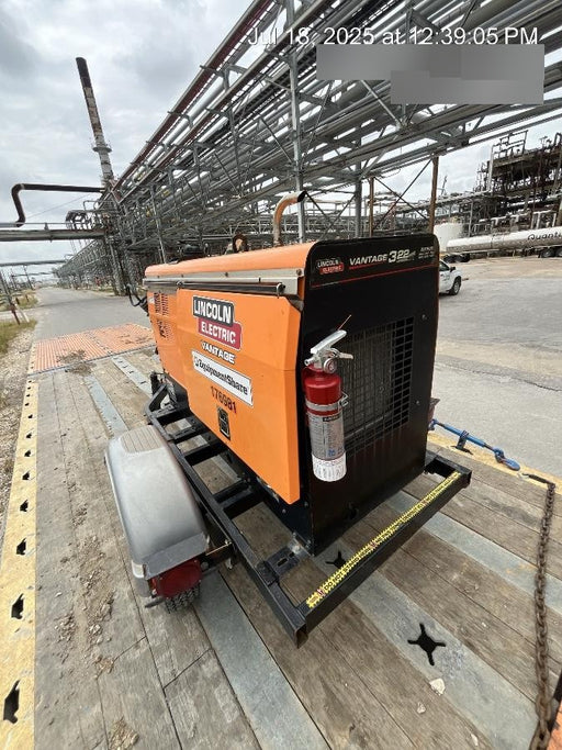 2021 Lincoln Electric Vantage 322 Vantage 322 Ready Pak 3 w/ Decals, ORANGE (includes trailer, cable rack, fender light kit) NO Telematics