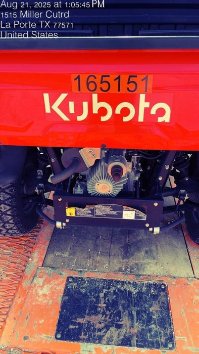 2021 Kubota RTV-X1140W-H Plastic Canopy, Windshield Acrylic Clear, LED Strobe Light, Wire Harness Kit, Back up Alarm