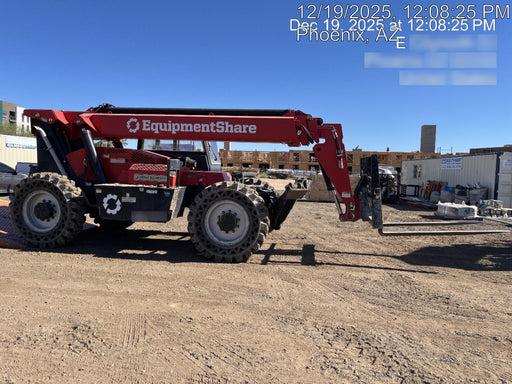 2020 Manitou MTA10055 Cab/Heat/Air, LED Work Lights, Solid Tires, Lift Hook, Beacon, Auxiliary Hydraulics w/66" Carriage and 60" Forks