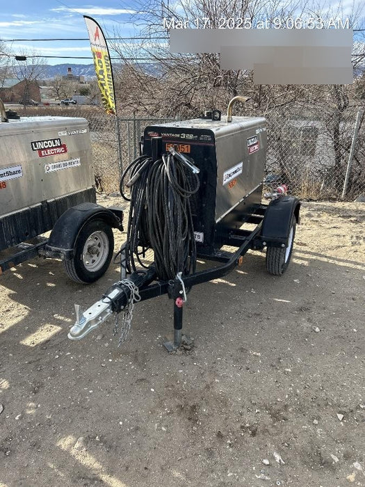 2019 Lincoln Electric Vantage 322 Welder Ready-Pak 3, Two wheel trailer, Fender and Light kit, Cable Rack