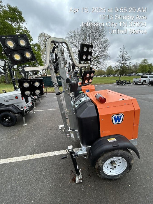 2025 Wanco WLTT-4MM4K Diesel, Mitsubishi L2E, 9.0HP @1800 rpm, Deep Sea Controller, Shore Power Plug, Auto Start, (4) 350W LED Floodlights, 4kW Generator, 60 Gal Fuel Tank, 2" Ball, T3
