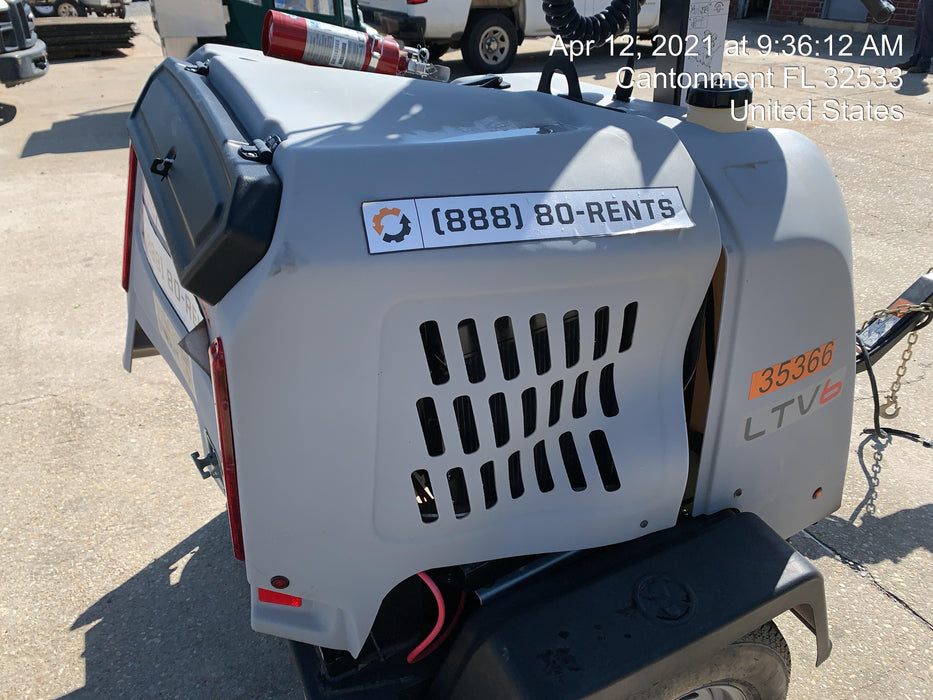2019 Wacker Neuson LTV6L-MH Wacker Neuson LTV6L Mobile Light Tower w/Fuel Level Sensor Installed