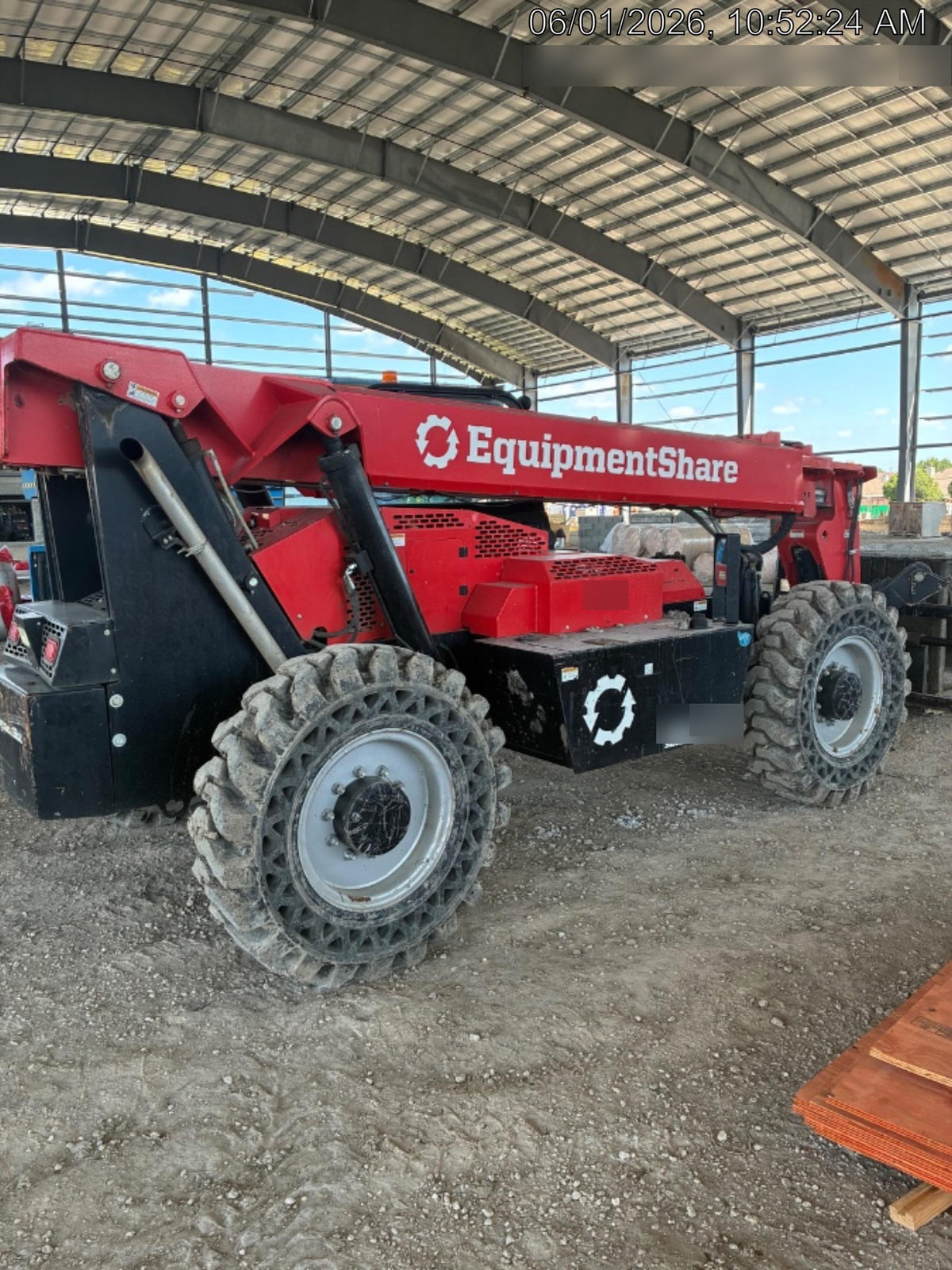 2019 Manitou 12042 Canopy, 120 HP , Solid Tires, Work Lights, Lift Hook, Auxiliary Hydraulics 66" Carriage and 60" Forks