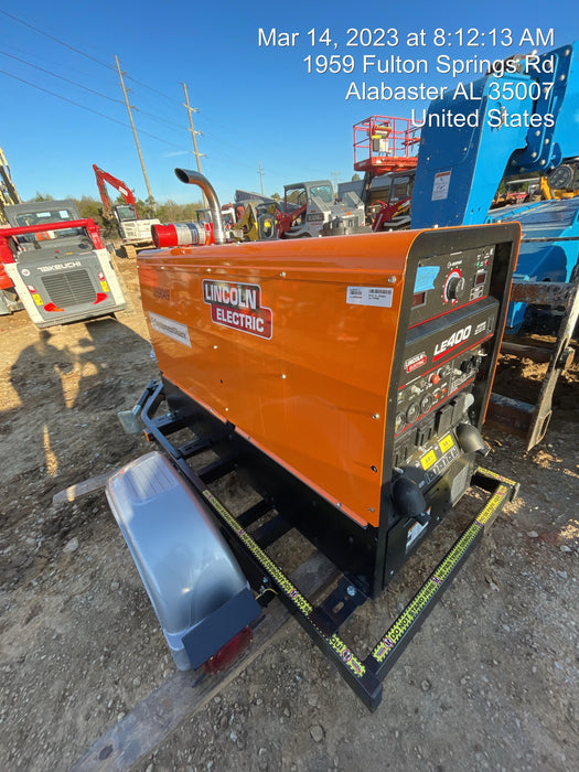 2022 Lincoln Electric LE400 Kubota V1505, Trlr, Cable Rack, Light Kit, ES Decals, T3