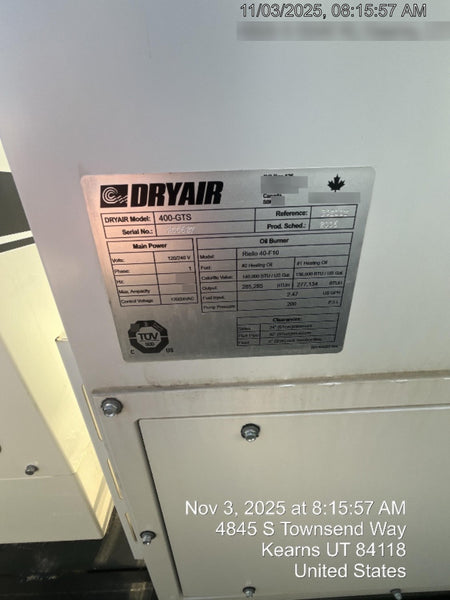 2023 DRYAIR 400 GTS