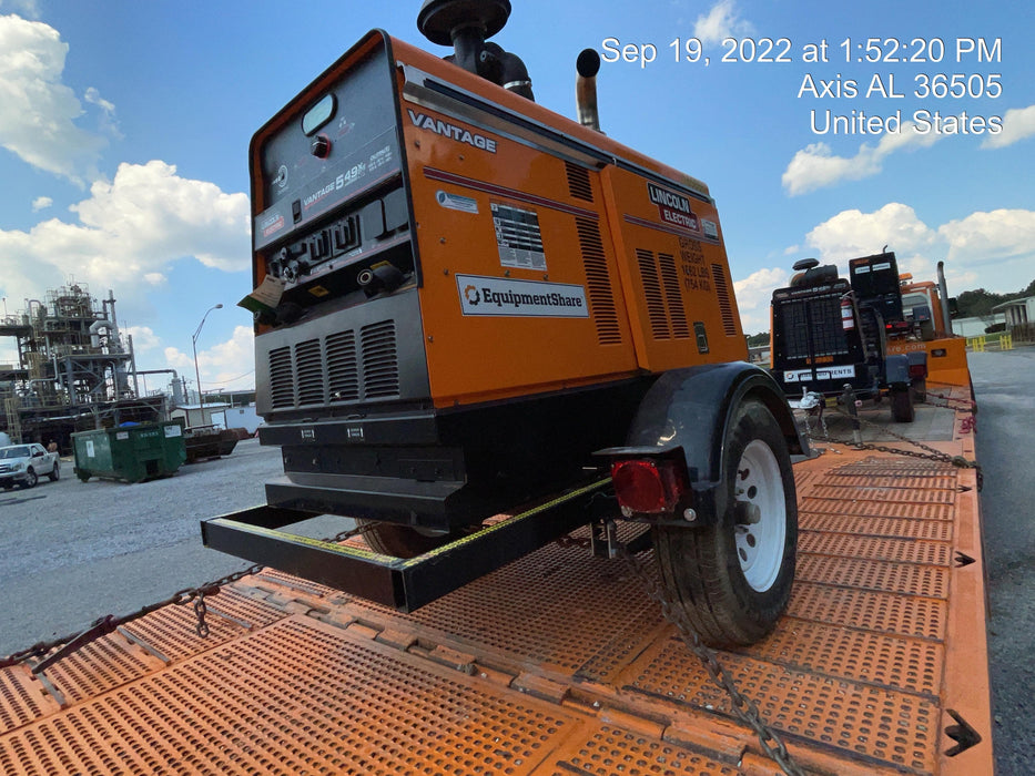 2021 Lincoln Electric Vantage 549X Ready Pak 3, ORANGE (includes trailer, cable rack, fender light kit)