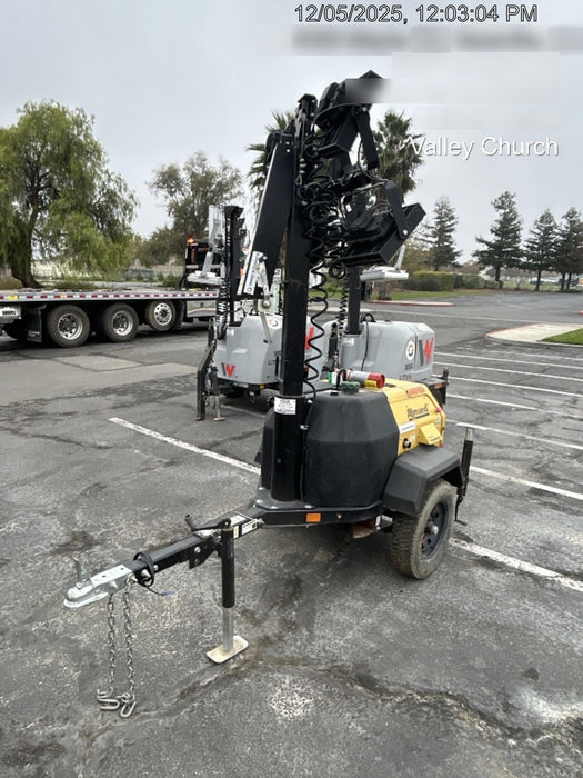 2022 Allmand NLV3GR (4) LED Light Fixture 350W, 23' Vertical Mast, 3kW Prime, Towable, ES Decals, T3