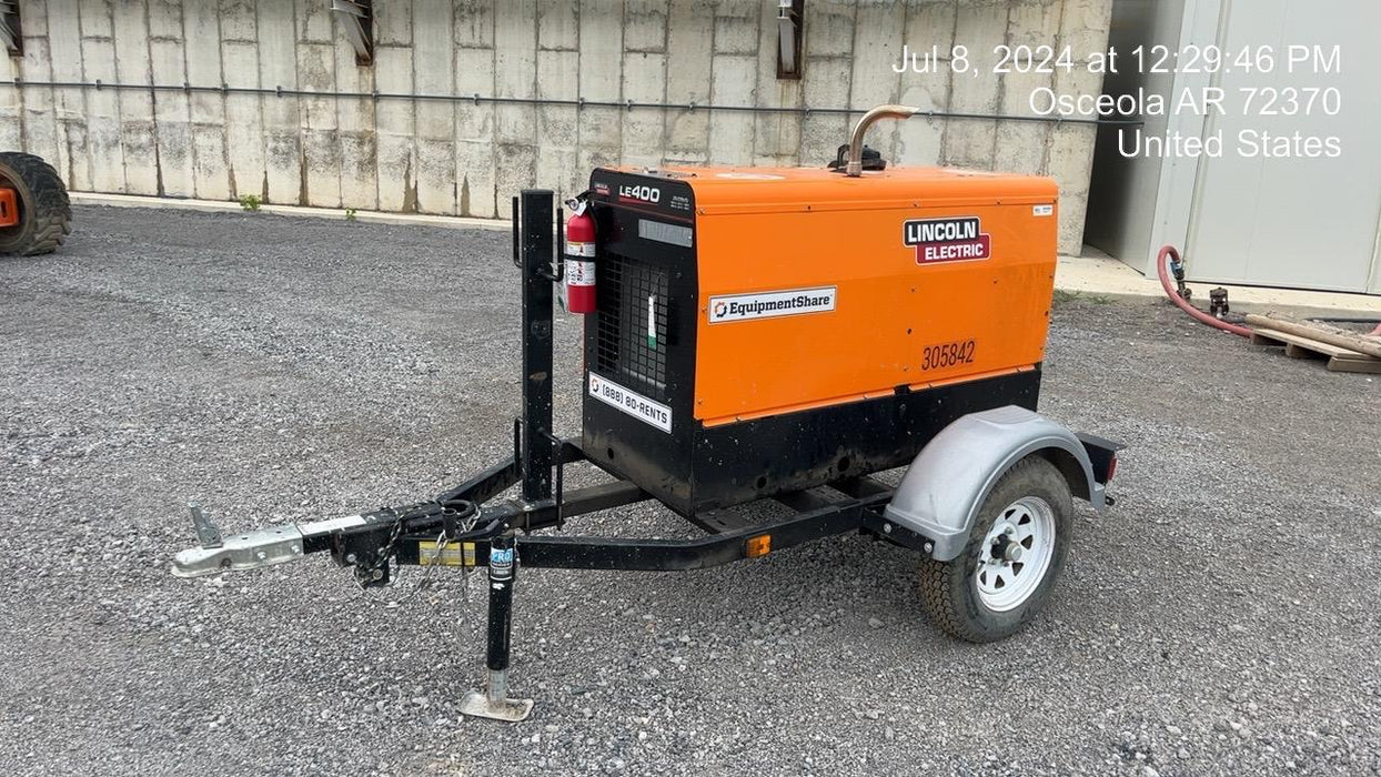 2023 Lincoln Electric LE400 Kubota V1505, Trlr, Cable Rack, Light Kit, ES Decals, T3