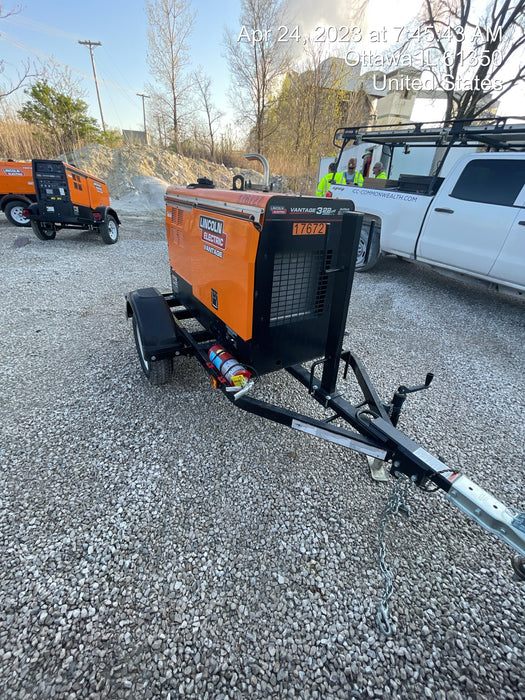 2021 Lincoln Electric Vantage 322 Vantage 322 Ready Pak 3 w/ Decals, ORANGE (includes trailer, cable rack, fender light kit) NO Telematics