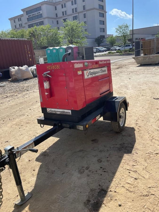 2022 Shindaiwa DGW400MDL Kubota D902 Engine, 23 HP, Dual Op Welder, Wire, Arc, Droop Stick, Tig, and CC Stick Functionality, Simulphase, 3 Phase and 1 Phase Gen Output, Single Axle NB Trlr, Slr Trckl Chrg 12V 12W, Fire Ext